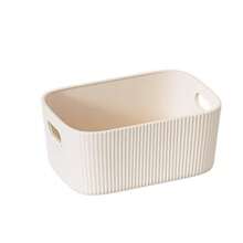 1 件/2 件/3 件 3 种尺寸塑料收纳盒/篮子,用于桌面零食、杂物、化妆品等,适合在宿舍、厨房整理,矩形形状 - 白色 - 查看 9