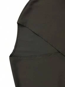 Women's Autumn New Minimalist Long Sleeve Tie-Front Shacket, Suitable For All Seasons Spring - Dark Brown - View 6