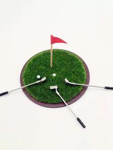 Bộ chơi golf mini, 7 món, sân golf mini để bàn, bao gồm gậy golf, cỏ nhân tạo, mô hình nhà búp bê, đạo cụ cảnh thu nhỏ, mô hình sân cỏ mô phỏng, đồ trang trí sưu tầm theo chủ đề thể thao, bộ quà tặng cho người yêu thích golf gồm gậy golf và bút bi, quà Giáng sinh. - Nhiều màu - Xem 5