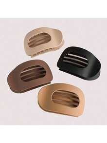6-Pack Solid Color Flat Hair Clips – Wrinkle-Free Acrylic Hair Clips For Women And Girls, Matte Claw Clips For Thick And Fine Hair, Minimalist Fashion Hair Accessories, Suitable For Daily, Work Or Party Looks, Simple And Casual, Suitable As Christmas Gifts, Halloween Gifts, Thanksgiving Gifts, New Year Gifts, Valentine's Day Gifts - 彩色 - 查看 3