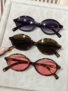 3 قطع/قطعة واحدة نظارات بإطار بلاستيكي بتصميم عين القطة للنساء، رقيقة، رومانسية، بسيطة، مريحة، أنيقة للشارع، المواعدة، الشاي بعد الظهر، التصوير الفوتوغرافي للموضة الشارعية