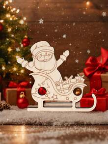 1 buc. Ornament de Crăciun pentru suport de bani din lemn, suport de bani din lemn pentru colorat DIY, cadou perfect de Crăciun pentru familie și prieteni, ornamente de Crăciun creative pentru portofel din lemn pentru a îmbunătăți atmosfera festivă a familiei, decorațiuni de Crăciun pentru casă, cadouri creative de petrecere de Crăciun, decorațiuni de Crăciun fericit, decor, cadouri de Anul Nou 2026, decorațiuni de Crăciun din lemn