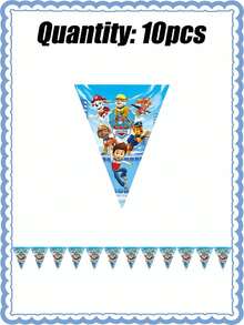 Paw Patrol The Paw Patrol Themed Party Tableware Set Is Now Available! It Contains 20 Custom Plates, 20 Exquisite Placemats And 10 Cute Paper Cups, Which Are Enough For 20 Young Team Members To Have A Lively Party! With The Iconic Paw Patrol Blue As The Main Color, The Visual Impact Is At Its Peak! Whether It's A Birthday Party,