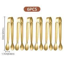 1/6/12/24pcs Sugar Tongs,Stainless Steel Food/Sugar Tongs,Kitchen Cooking Clip,Candy Dessert Clip,Stainless Steel Ice Tongs,Stainless Steel Small Tongs, Serving Tongs, Suitable For Salads, Desserts, Sandwiches, BBQ, Cookie,Fruits, Sugar,Appetizers, Tea And Coffee Parties, Bars,Gatherings,Ideal For Halloween, Christmas, Thanksgiving, Harvest Festival, Autumn Decorations,Christmas Gifts