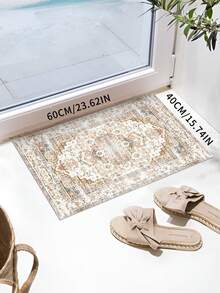 Rectangular, Gold Frame, Vintage Design Decorative Floor Covering | Vintage Style Carpet, Living Room Carpet Suitable For Living Room, Bedroom, Dining Room And Office - Multicolor - View 4