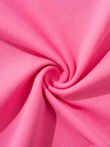 Men's Lightweight Polyester Solid Color All-Match Long Sleeve T-Shirt, Versatile & Breathable For Spring/Autumn - Hot Pink - View 4