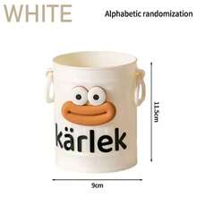 1 Stück lustiger, süßer Stifthalter aus Kunststoff, große Kapazität, Studenten Schreibtisch Aufbewahrungsbox für Mädchen, Büro Kinder Schreibtisch Aufbewahrungsbox (mit zufälligen Aufklebern)