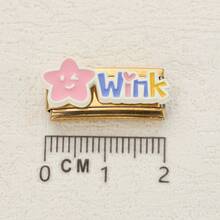 1 件不锈钢手链组件，包含英文字母图案、万圣节蝙蝠等元素，DIY 制作手链饰品，可自由搭配不同风格 - 長方 - 查看 4