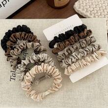 6pcs Women Satin Silk Scrunchies, Black/White/Pink/Blue, Medium Size Hair Ties With Elegance, Retro, Simple And Minimalist Style, Perfect For Daily Casual, Party, Commute, Vacation, Hair Styling, Makeup And Outfit Accessories Scrunchy Hair Ties, Hair Accessories Hair Tools, Curly Hair Accessories,Hair Accessory,Hair Accessories,Hair Accessories Fall,Travel,Hair Tools,Accessories Women,Hair Stuff,Curly Hair,Scrunchies,Scrunchie,Scrunchies Hair,Curly Hair Accessories,Gifts,Travel,Gifts For Women,Hair Stuff,Stocking Stuffers