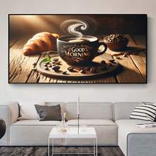 1 pièce Affiche sur canevas sans cadre, Art moderne, Grains de café aromatiques, Cadeau idéal pour la chambre, le salon, le couloir, Décoration murale, Décoration hivernale, Décoration de la pièce