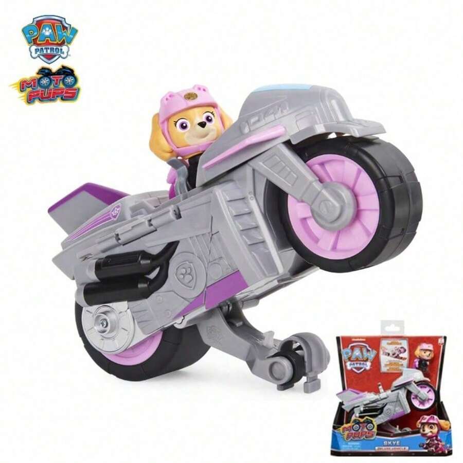 Spin Master ​ Moto Pups 6 件套 - Rubble Rocky Skye Zuma Chase  摩托车玩具套装，官方授权儿童救援车礼盒装（适合 3 岁及以上儿童）​​ - 斯凱島 - 查看 1