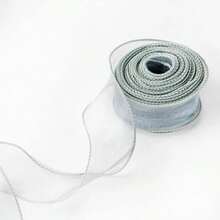 10Yards/Roll Sheer Chiffon Ribbon Organza Satin Ribbons For Gift Wrapping Decoration Wedding Bouquets Wreath Sewing Supplies