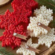 Christmas Snowflake 3D Silicone Mold - For Candles, Soap, Resin & DIY Soft Pottery Clay/Drop Glue Crafts, Hand Decorative Art Tool - Silicone Mold Christmas Gift