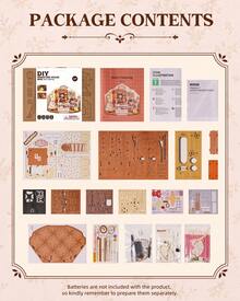 Robotime Rolife DIY Miniature House Kit - 1:18 Scale 3D Model With LED Lights, Decorative Craft & Perfect Gift For Adults, Boys & Girls (Suitable For All Festivals & Anniversaries) - 's Tailoring - 查看 5