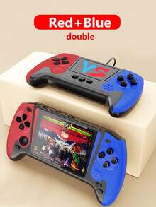 1pc New Large-Screen Game Console With 500 Classic Retro Games Nostalgic Red And White Machine Can Be Played By Two People And Can Be Connected To The TV For Screen Projection. Portable Travel FC Portable Handheld 3.5-Inch Screen Rechargeable Birthday Holiday Gift For Young Men And Women