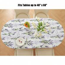 Oval Fitted Vinyl Tablecloth With Elastic Edge, Super Elastic Table Cloth, Wipe Clean Table Cover For Indoor And Outdoor - Multicolor - View 21