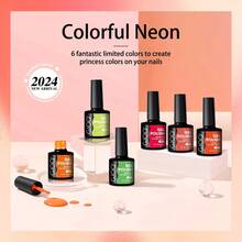 2025GIOQ Halloween Nail Color Matching Gel Nail Polish, Temperature-Sensitive, Cat-Eye, Fluorescent, Featuring A Halloween-Themed Pumpkin Orange Set, Suitable For Soaking With UV/LED, Nail Art Salon For Fingertips, Suitable For Ladies To Wear At Parties, Gel Nail Polish And Fashionable Colors. - 溫變南瓜橙色 - 查看 6