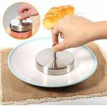 Molde de Acero Inoxidable para Prensas de Hamburguesas Redondas, Hace 4 12 Empanadas, 1 - inicial - Ver 2