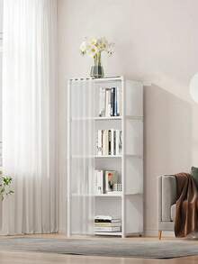 1pc Portable Closet, Multifunctional Cube Bookshelf Wardrobe, 31.5"X15.7" Freestanding Organizer With Curtain, Storage Rack For Bedroom, Living Room, Kitchen, Office, Holiday Decor, Christmas Gift