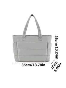 女士手提包，轻便蓬松，带隔层绗缝肩包，适合旅行、工作、健身、返校、上课和通勤，可满足各种日常物品的收纳需求，大容量设计，更宽敞的收纳空间。 - 彩色 - 查看 16