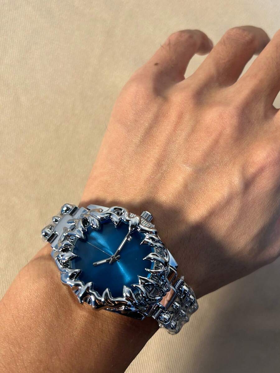 1pc Y2K Devil's Claw Vintage Style Watch, Unique Fashion Asymmetrical High-Quality Men's Quartz Wristwatch With Waterproof, Date Display, Luminous Function - Multicolor - View 1