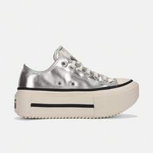 Converse 男女通用 Chuck Taylor SEASONAL 低帮帆布运动鞋 A16406C - 銀色 - 查看 2