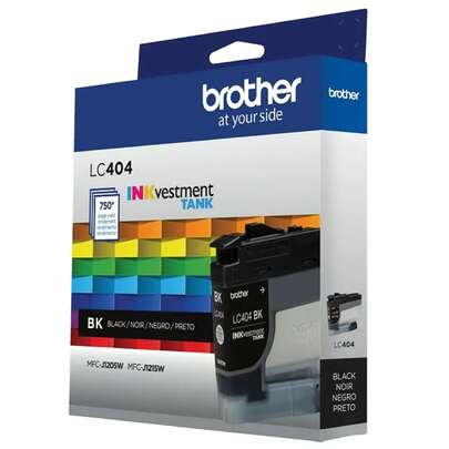 Brother LC404BKW Genuine LC404BK Black INKvestment Tank Printer Ink Cartridge