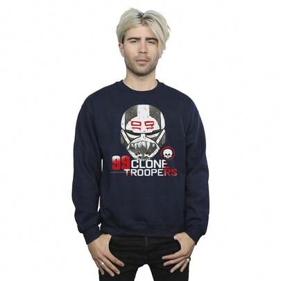Star Wars Mens The Bad Batch 99 Clone Troopers Sweatshirt (Navy Blue)