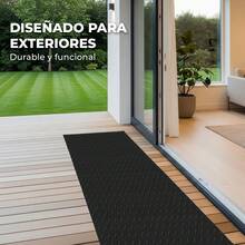 VINILMAX Piso Espiga Antiderrapante de 1.60 m x 3 m – Superficie Resistente y Antideslizante para Escaleras, Pasillos, Gimnasios, Bodegas, Estacionamientos, Transporte Público y Más – Fácil de Instalar y Duradero - Negro - Ver 3