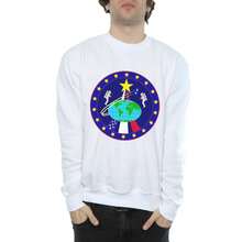 NASA Mens Classic Globe Astronauts Sweatshirt (White) - White - View 4