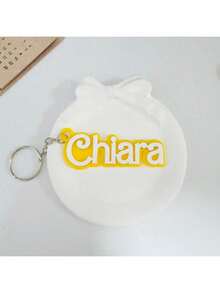 Chaveiro de acrílico personalizado com nome Blod, crachá de acrílico, crachá de mochila, bolsa de fraldas, chaveiros com nome personalizado, crachá de lancheira, chaveiro retrô com nome para o Dia de Ação de Graças, presentes de Natal para crianças, família, namorada, mãe - prateado - Ver 34