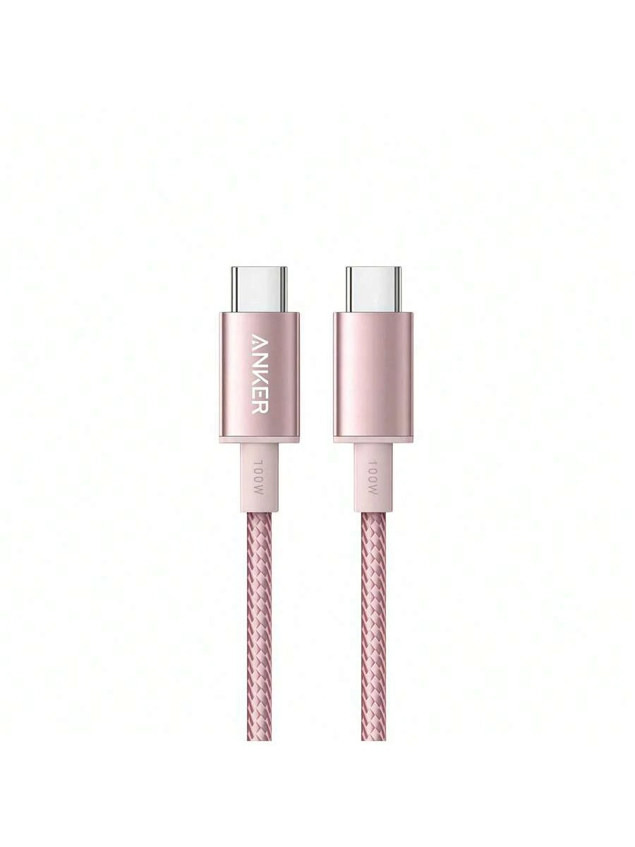 anker A875 Multi-Function Fast Charging Data Cable With Intelligent Temperature Control And Current Management, Reinforced Connector Design, High-Elasticity Material, Strong And Flexible Cable For Durability, Pink - Pink - View 1