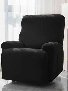 1pc Sofa Cover, Stretchy Milk Silk Astronaut Massage Chair Cover, Simple Design, Anti-Dust & Anti-Cat Scratches, For Home Bedroom - Black - View 7