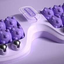 Portable Dual Foot Massage Roller Reflexology Tool With Magnetic Beads For Home And Office Use