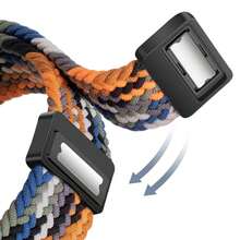 Correa de reloj magnética de nailon trenzado de un solo bucle compatible con Huawei Watch Fit 4/4 Pro, correa de reloj de silicona compatible con Huawei Watch Fit 3, pulsera compatible con Huawei Watch Fit 3 - Fit3/4/4Pro - Ver 5