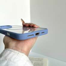 Transparent High-Grade Light Blue Framed Soft Gel Magnetic Charging Protective Case, Compatible, Shock-Proof, Ultra-Thin For IPhone - Far Peak Blue - View 4