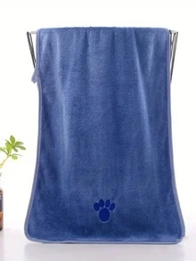 1 pieza Toalla de baño y limpieza para mascotas, nueva toalla de baño para mascotas, de secado rápido y súper absorbente, con decoración bordada, hecha de microfibra, adecuada para el baño y el secado de mascotas