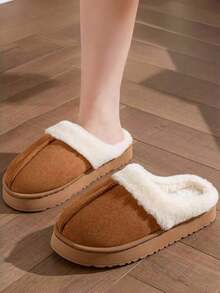 New Fashionable Autumn/Winter Couple Slippers, Plush Lining Warm Indoor Thick Sole Non-Slip Flat Women House Slippers, Casual Versatile Soft Comfortable Indoor Slippers, Room Shoes, Men House Slippers, Winter Women Slippers, Men Slippers, Women Slippers