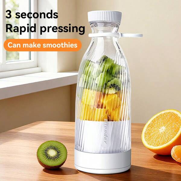 16.91 Oz Wireless Portable Electric Fruit Juicer Blender, USB Rechargeable 6-Blade Smoothie Maker, Multifunctional Blender For Kitchen, Home, Travel, Outdoor, Fitness, Suitable For Milkshakes And Smoothies