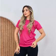 Kit 2 Women's Dry Fit T-Shirts Gym Workout Fitness - Rosa Fucsia - Ver 2