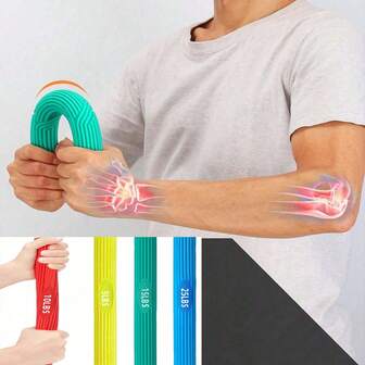 1pc Multi-Functional Fitness Twist Bar, Arm Muscle & Wrist Strength Trainer, Muscle Fascia Relaxation Percussion Elastic Bar, Twist Bar, Yoga Fitness Multi-Purpose Rehabilitation Training Resistance Bar, Massage Muscle Meridian Elastic Bar