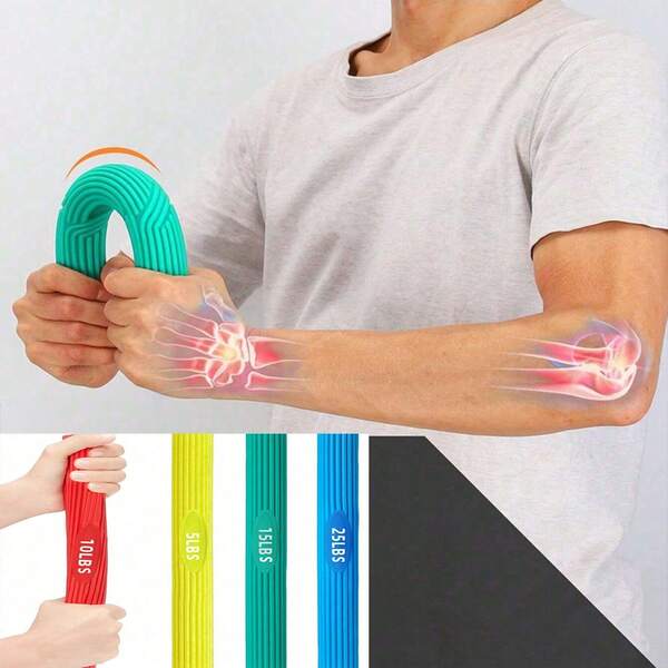 1pc Multi-Functional Fitness Twist Bar, Arm Muscle & Wrist Strength Trainer, Muscle Fascia Relaxation Percussion Elastic Bar, Twist Bar, Yoga Fitness Multi-Purpose Rehabilitation Training Resistance Bar, Massage Muscle Meridian Elastic Bar