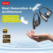 HTC NE18 Open-Ear Bluetooth Earphones, VR-Grade Spatial Audio, Dolby Atmos, Long Battery Life, IP-Rated Sweat And Water Resistance, A Must-Have For Business Travel, Purple