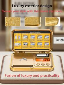 多单位电子秤,高精度传感器电子秤,200g 范围/0.01g 精度,紧凑型测量秤,自动关闭功能,多用途,配备一键去皮和一键单位转换,无需手动计算,电池供电(不含电池) - 彩色 - 查看 8