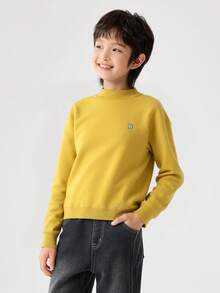 Balabala BalaOne Kids Pullover Sweater 2025, Unisex Knitted Base Layer - Deep Khaki - View 3