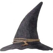 Sombrero de paja de estilo bruja HOMELEX para disfraces de Halloween - Marrón - Ver 6