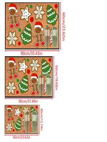 1 buc. Bestseller de Crăciun - Decorațiune de Crăciun - Decor de sărbători - Crăciun - Omuleț de turtă dulce - Covoraș de brad de Crăciun - Covoraș mic - Flanel moale 900GSM, Lavabil la mașină, Durabil, Rezistent la pete, Uscare rapidă, Potrivit pentru covorașe de ușă de interior/exterior, Decor de casă, Dormitor, Bucătărie, Fotografie, Recuzită, Cadouri de decorare exterioară, Cadouri de sărbători, Covoare, Toate anotimpurile