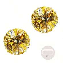 2 piezas Porristas sosteniendo bolas con pompones y cintas, props para espectáculos de danza, props para juegos de danza cuadrada, para fútbol, baloncesto, fútbol y actuaciones deportivas, deportes de equipo, danza y animación