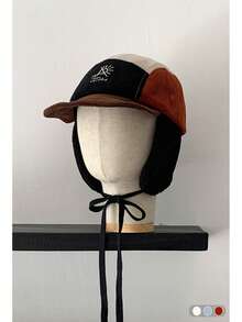 Kontrastowa, pluszowa czapka traperska z sznurowaniem, unisexowa, wiatroodporna i ciepła czapka chroniąca uszy do jazdy na rowerze, czapka lotnicza z dużym obwodem głowy, nowa, śliczna, patchworkowa czapka traperska Sherpa dla kobiet, jesienno-zimowa, ciepła, gruba czapka kolarska z ochroną słuchu, wiatroodporna czapka traperska Sherpa dla kobiet, gruba, zimowa, ciepła i chroniąca uszy, śliczna czapka narciarska dla mężczyzn, czapka baseballowa