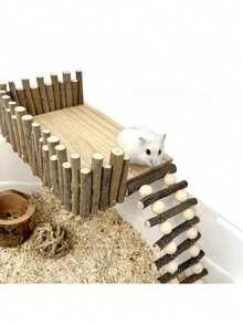 1pc Hamster Climbing Ladder Arch Bridge Toy, Suitable For Small Pets Like Hamsters, Parrots, Chinchillas, Chew Toy